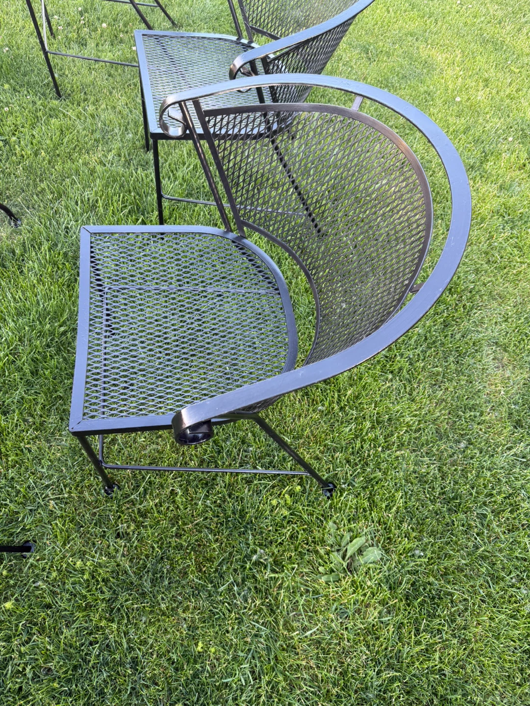 Black Wrought Iron  Patio Set With 6 Chairs - photo 5