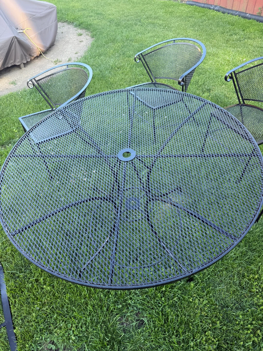 Black Wrought Iron  Patio Set With 6 Chairs - photo 4