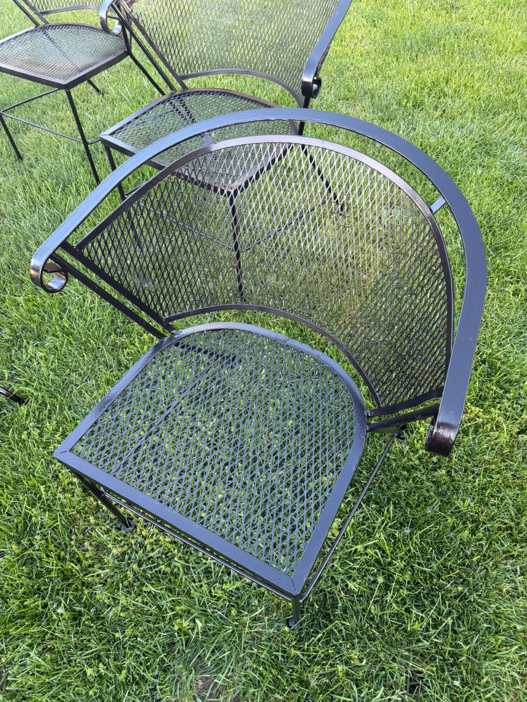 Black Wrought Iron  Patio Set With 6 Chairs - photo 2
