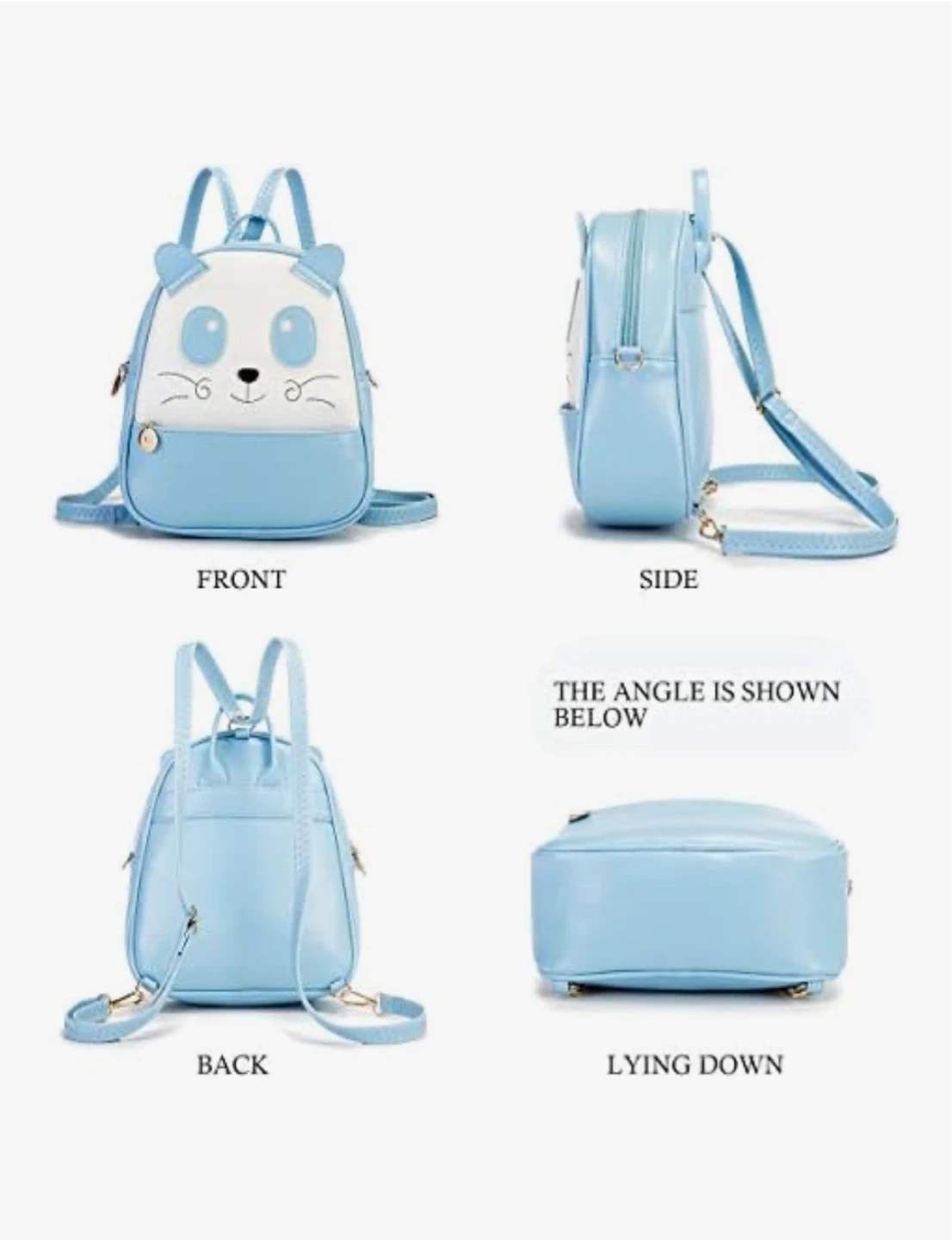 Brand New Baby Blue Panda 2 Way Mini Bowknot Backpack - photo 4