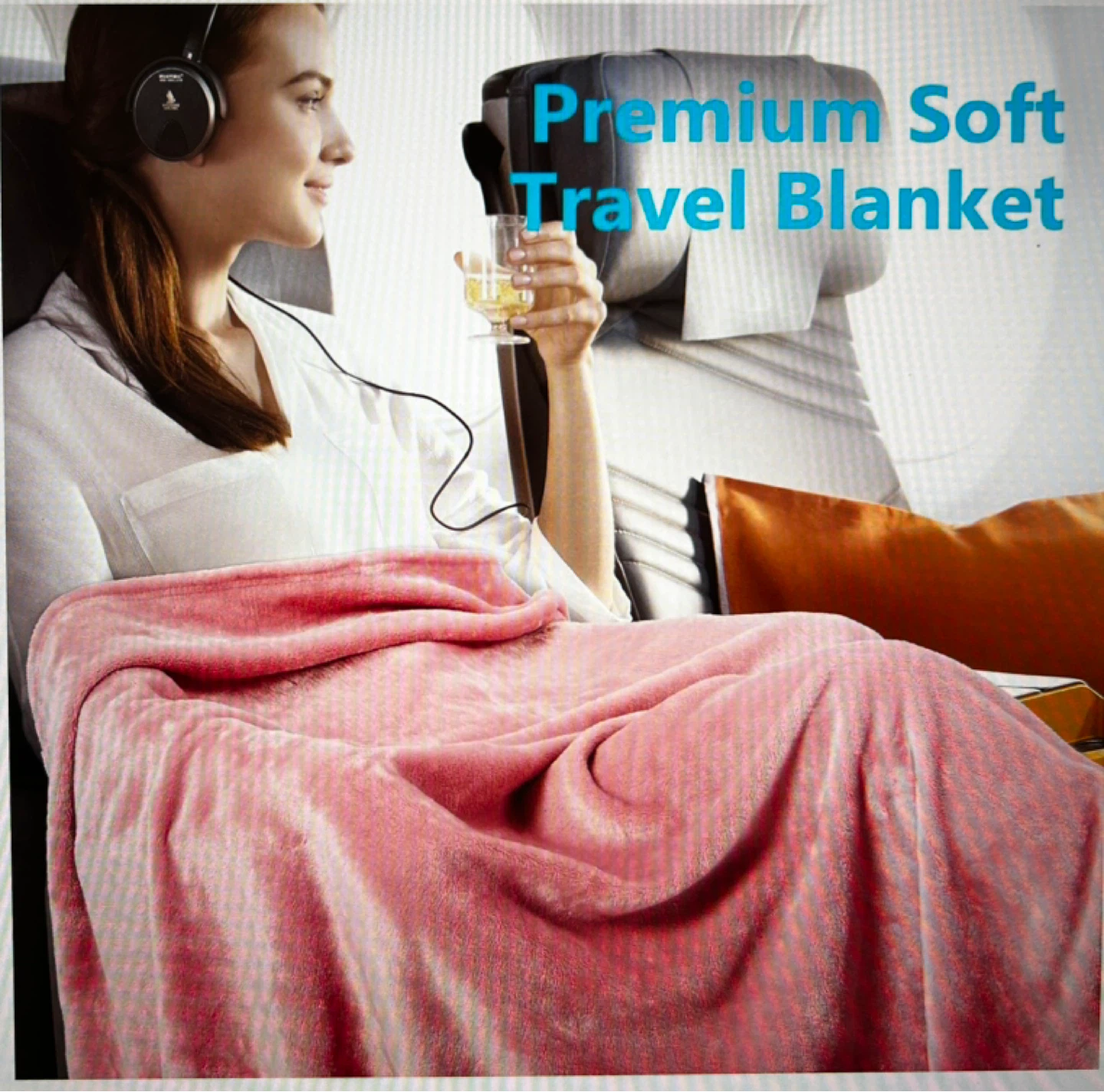 Pink Soft Travel Blanket Pillow - photo 4