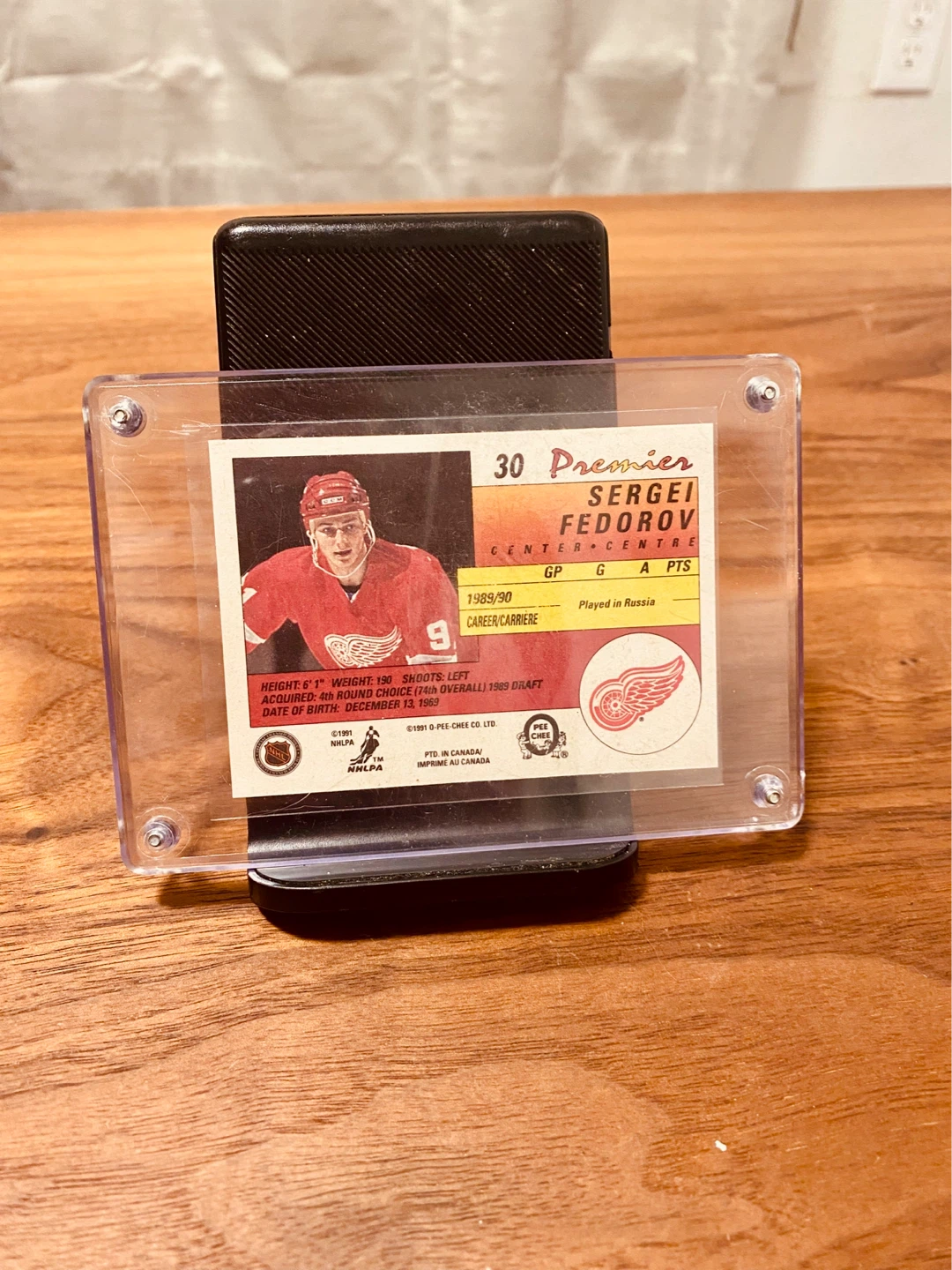 1991 Mint O-Pee-Chee Premier Sergei Fedorov Rookie Card - photo 2