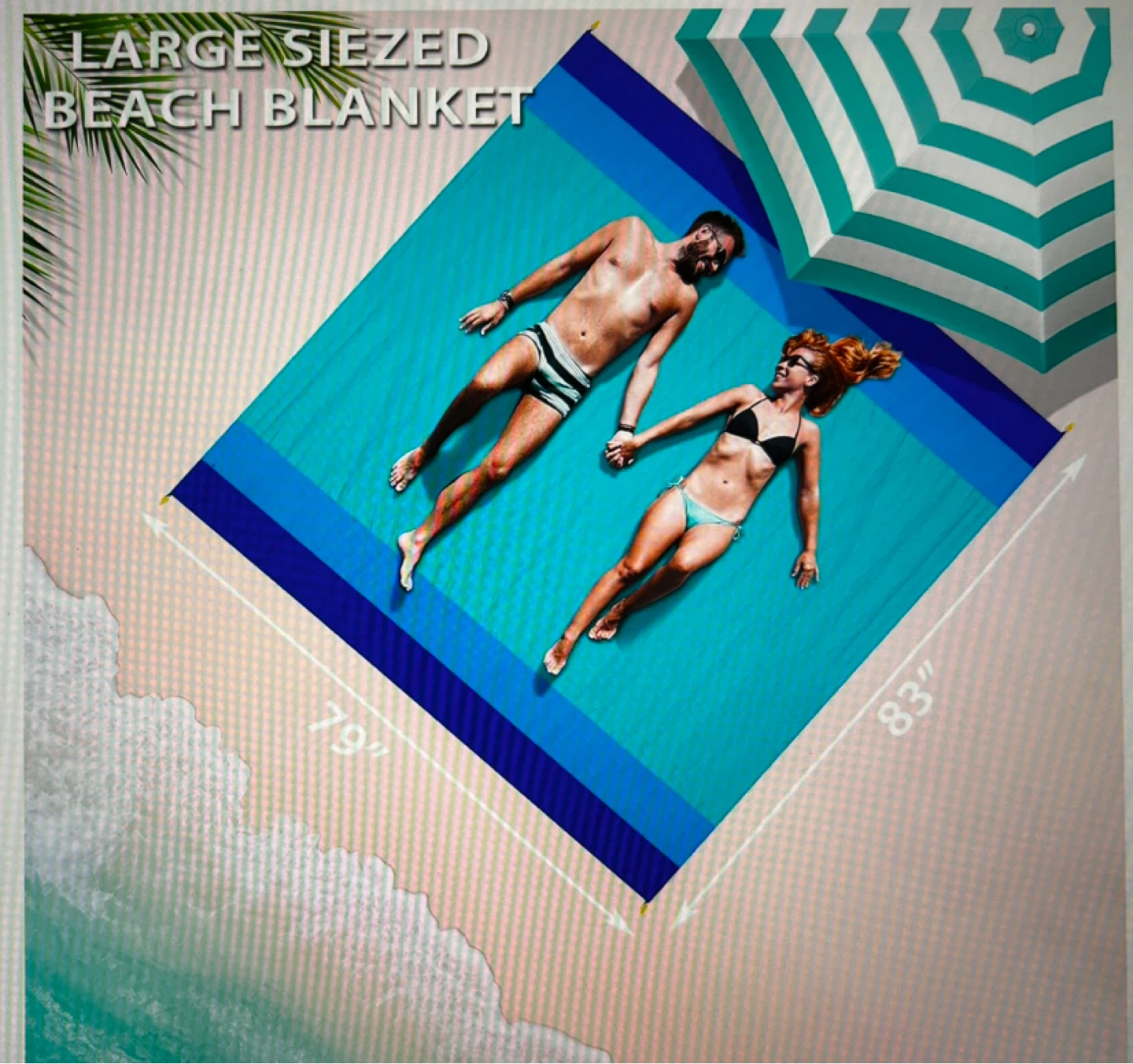 Large Sized Beach Blanket with Stakes - photo 5