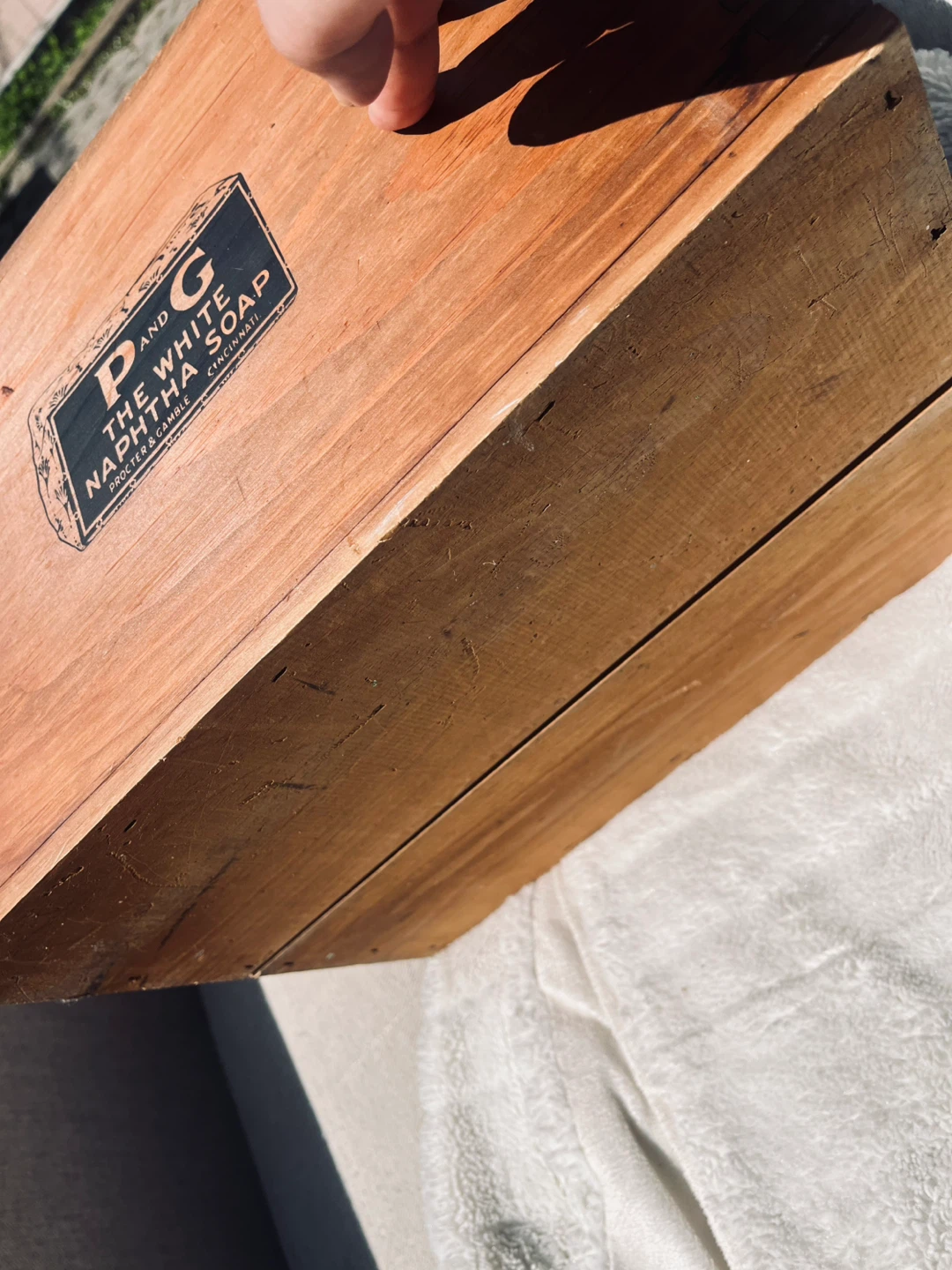 Vintage P and G The White Naphtha Soap Wooden Crate - photo 2