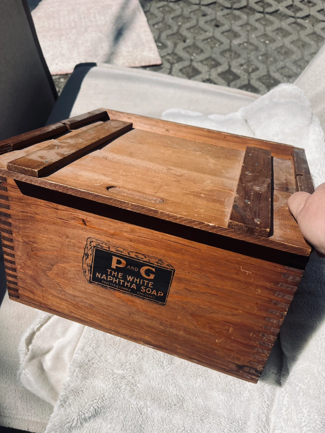 Vintage P and G The White Naphtha Soap Wooden Crate