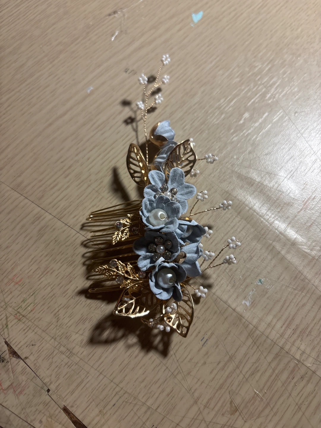 Blue Floral Hairpin