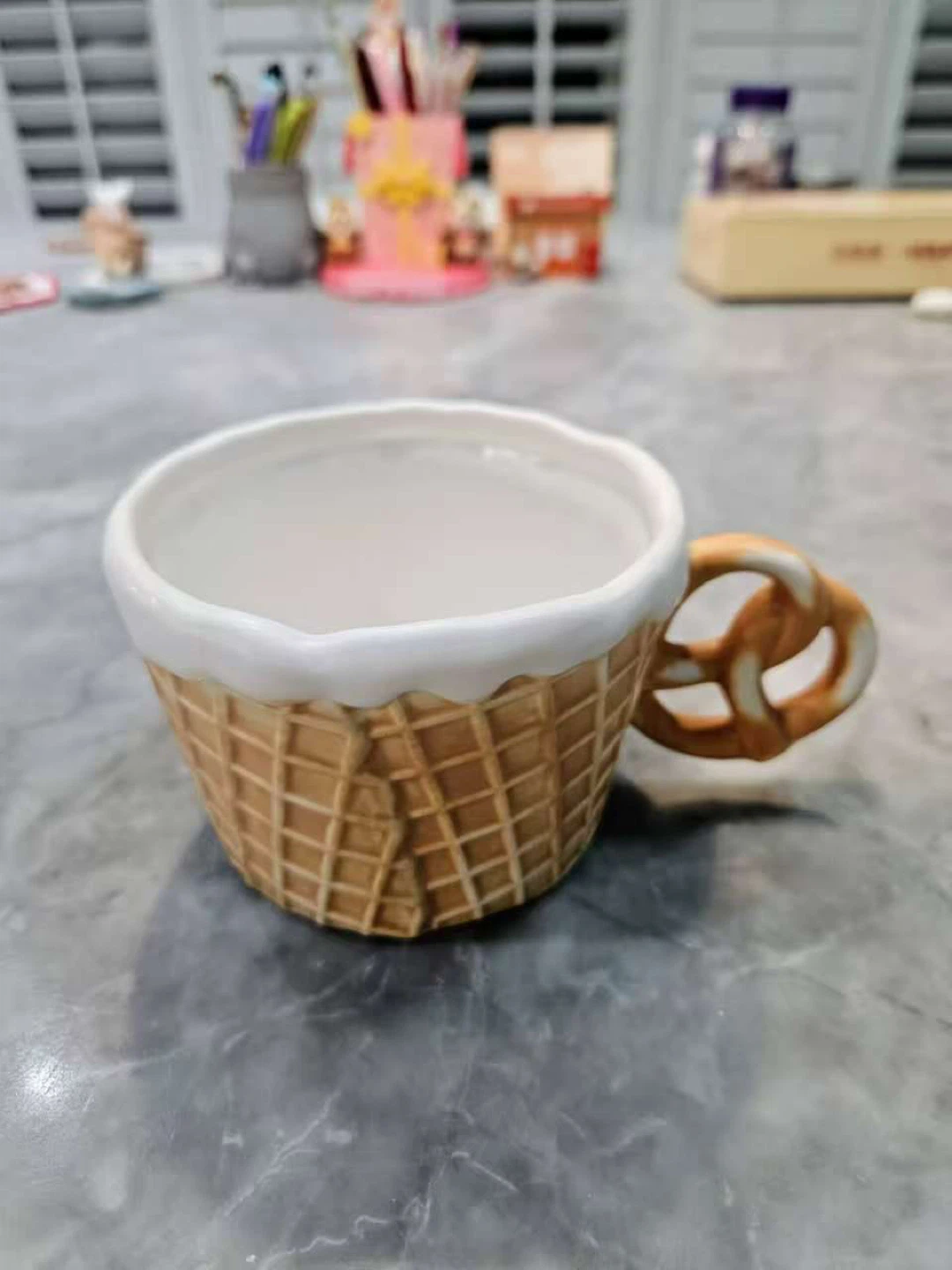 Ice Cream Cone Ceramic Mug - NEED TO SELL EVERYTHING