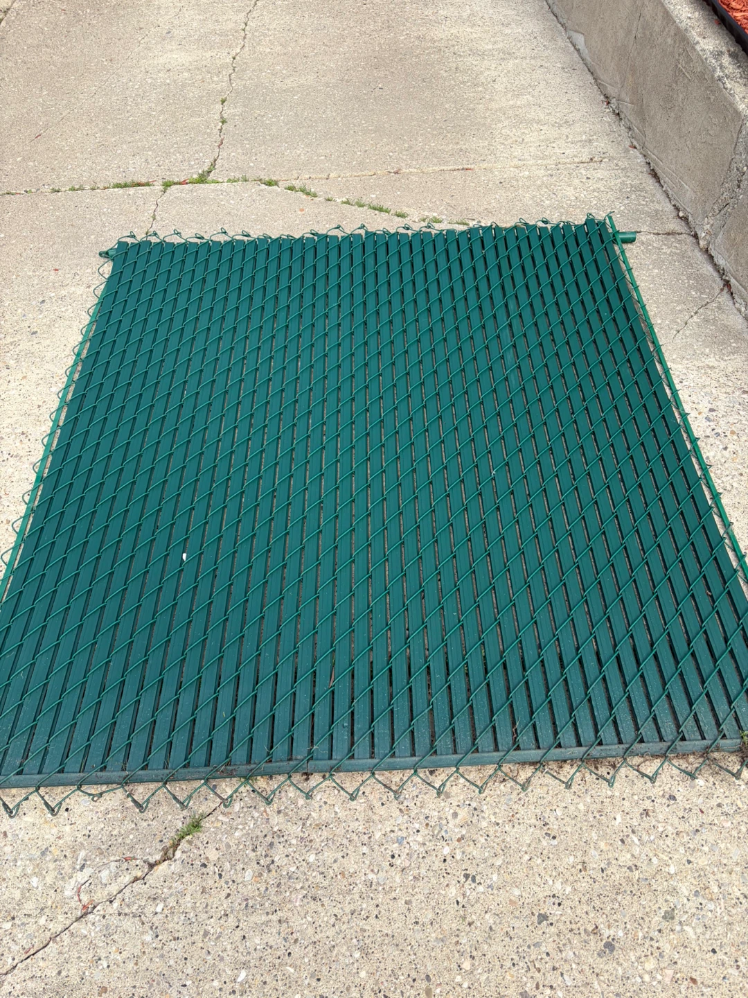 Green Chain Link Fence Panel