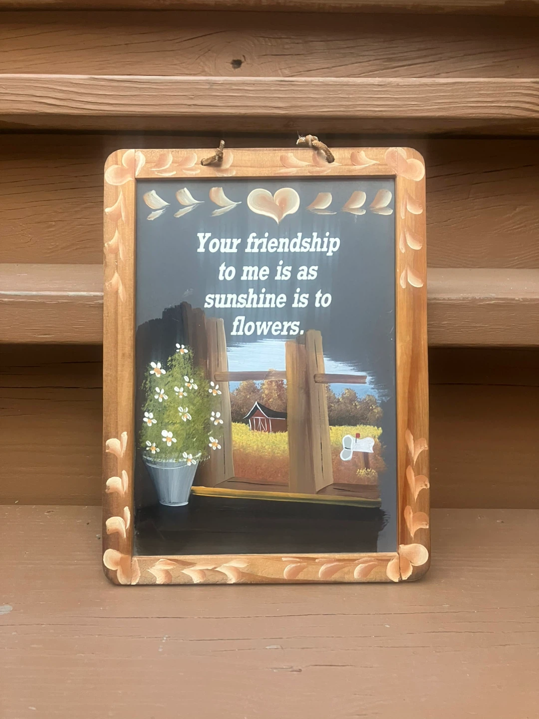 Hand-Painted Friendship Plaque - 8.5” x 11.5”