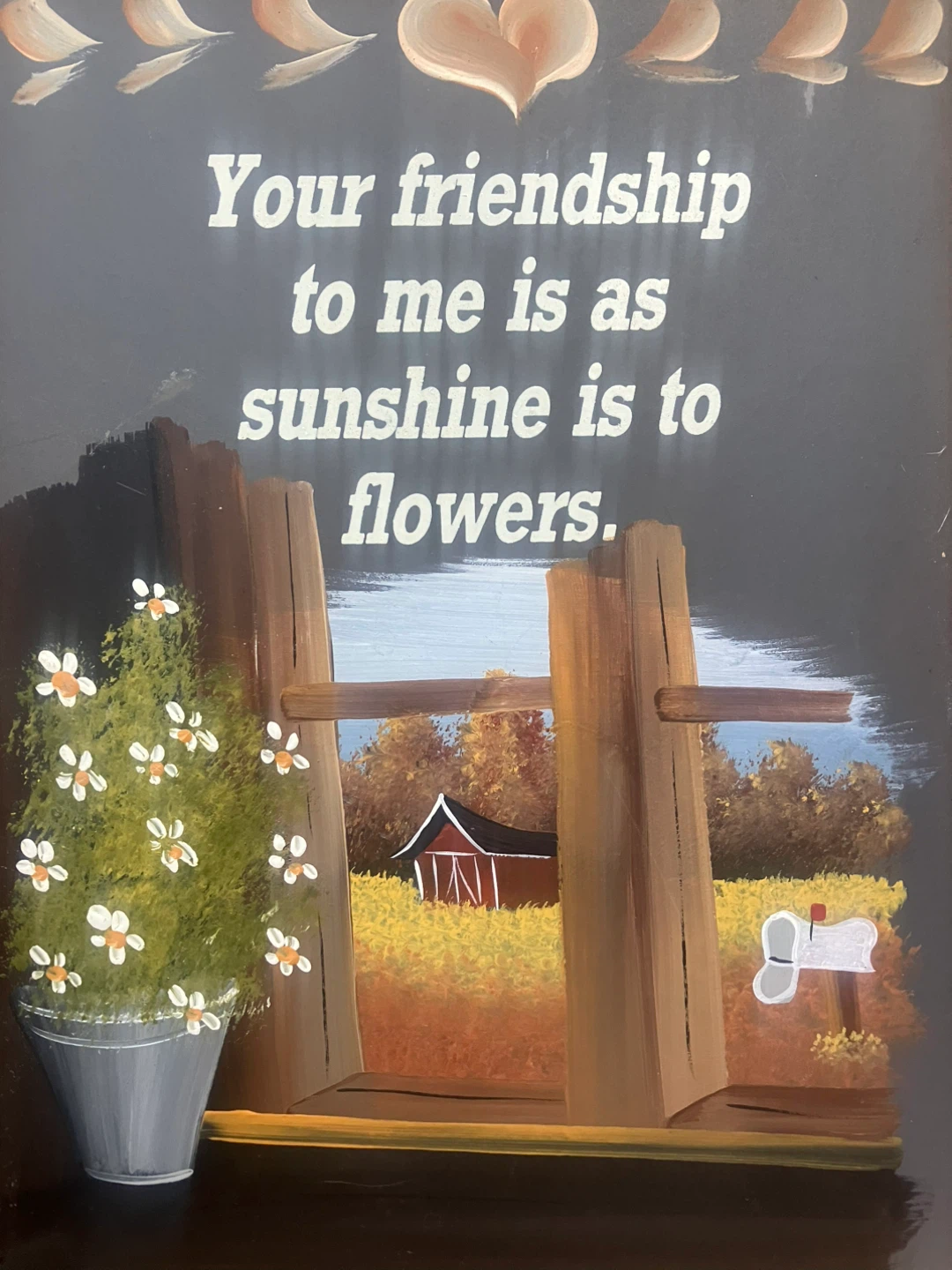 Hand-Painted Friendship Plaque - 8.5” x 11.5” - photo 2