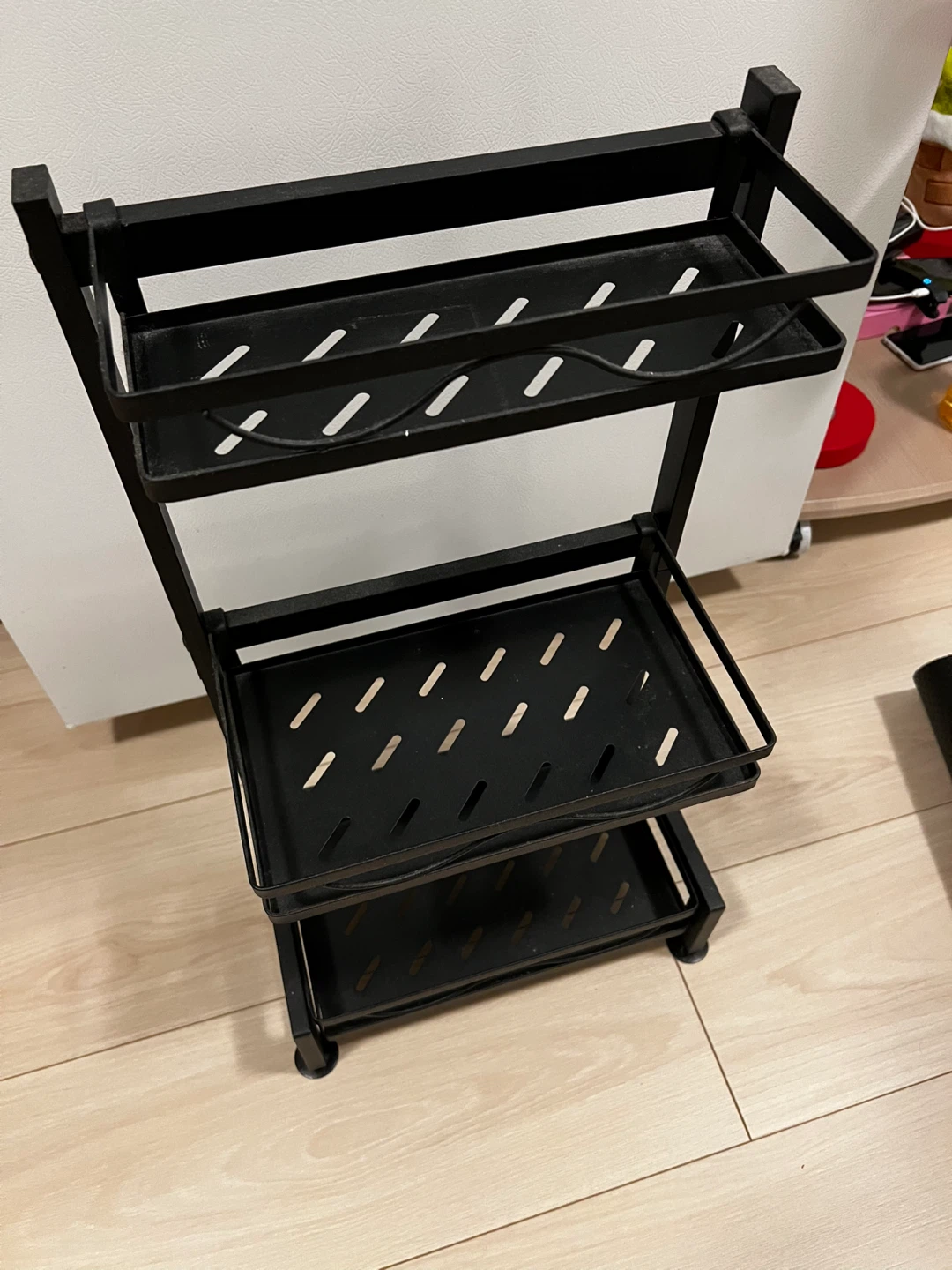 Black 3-Tier Metal Shelf Organizer - photo 2