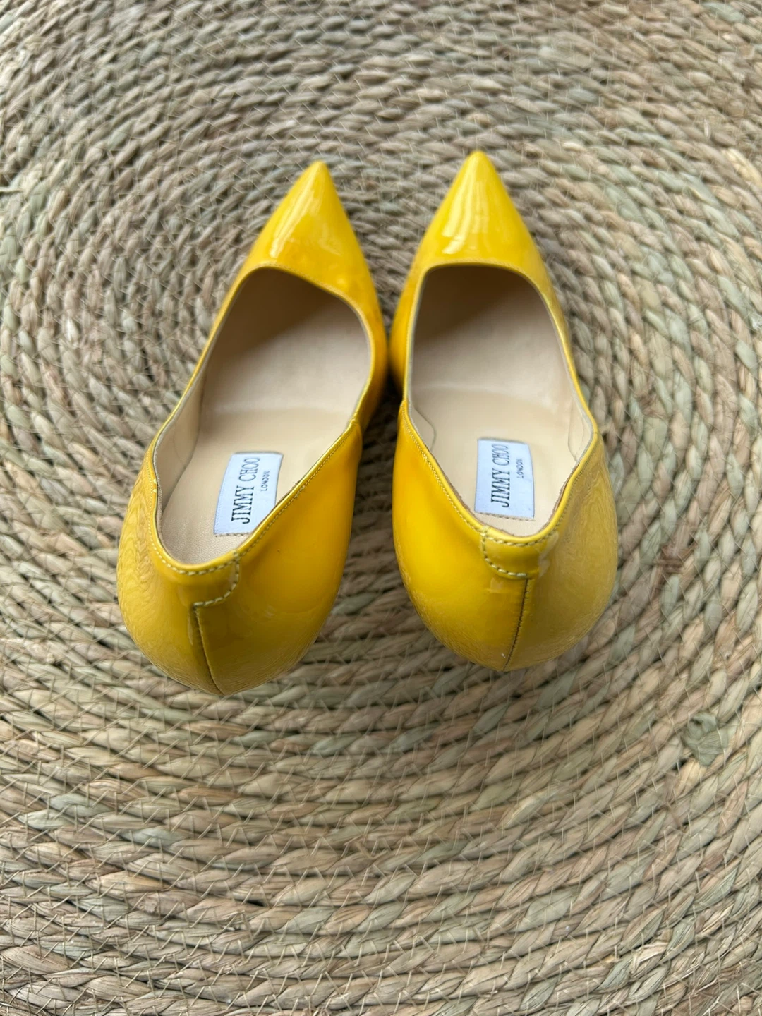 Jimmy Choo Yellow Patent Leather Pumps - Size 37 - photo 2