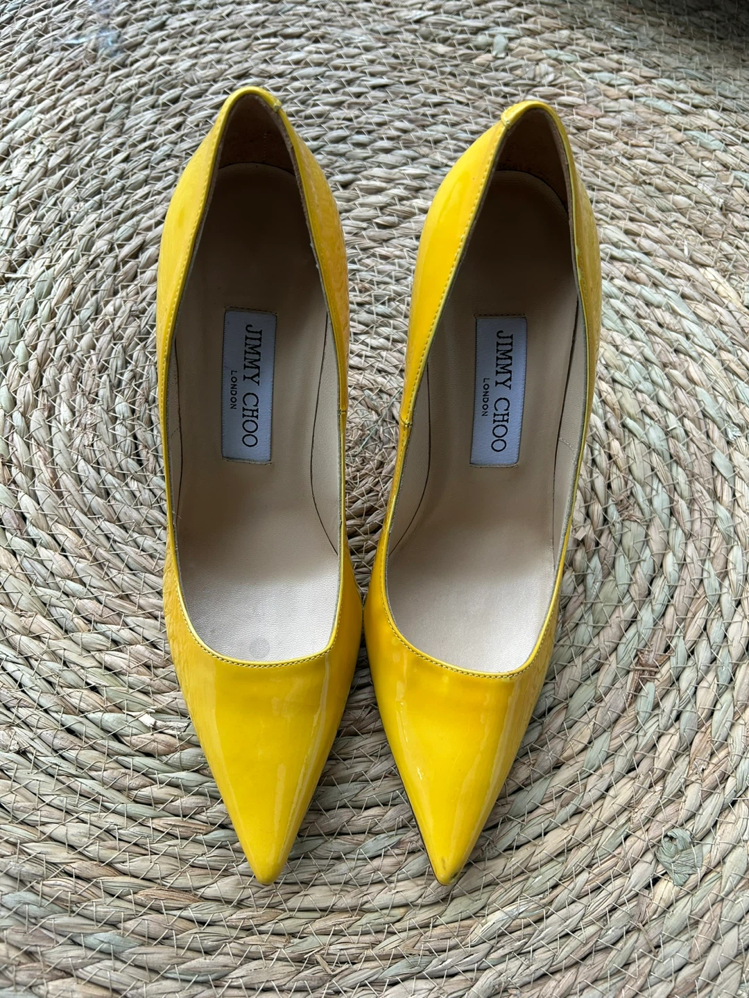 Jimmy Choo Yellow Patent Leather Pumps - Size 37