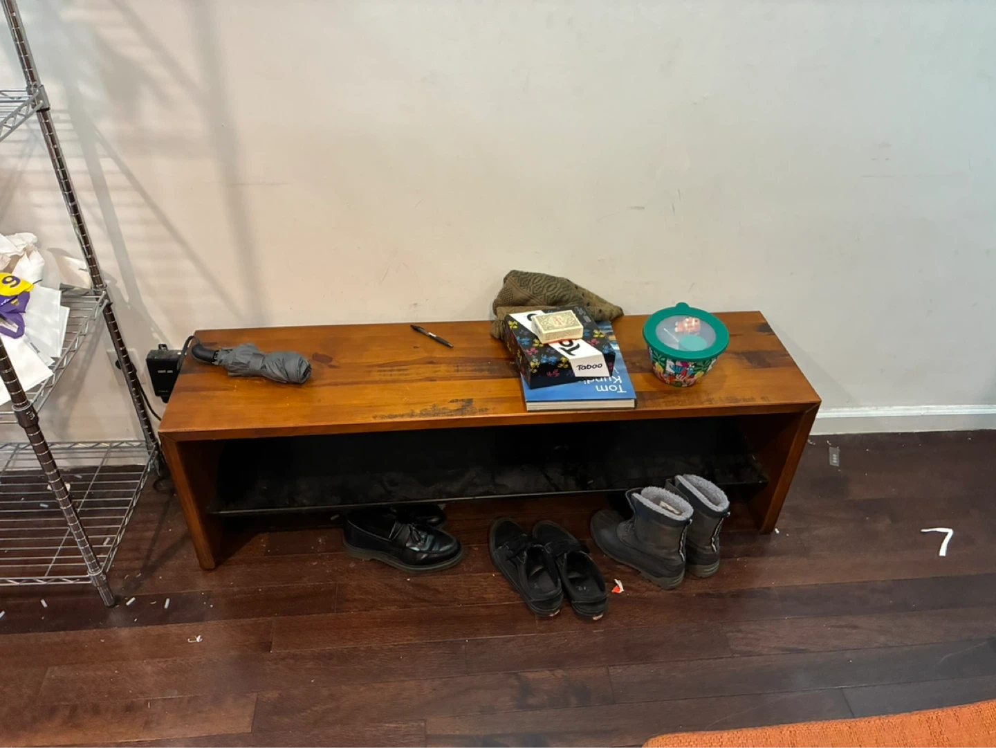 FREE Wooden Shoe Bench with Storage