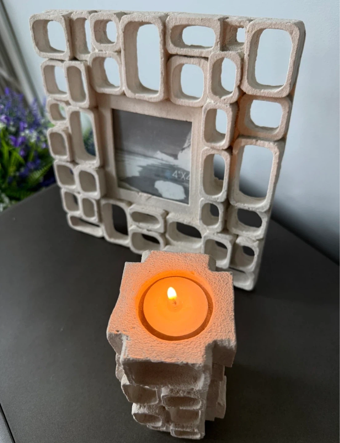 Unique Decorative Picture Frame & Candle Holder Set - photo 2