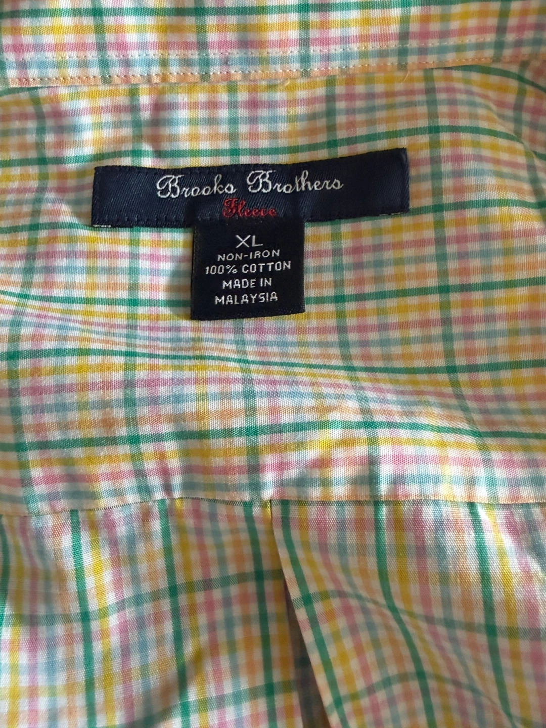 Brooks Brothers Non-Iron XL Cotton Checkered Long Sleeve Shirt - photo 3
