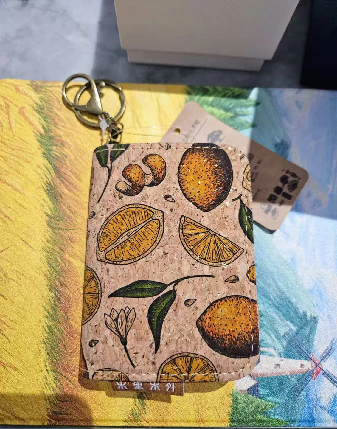 Orange Print Card Holder Wallet - NEED TO SELL EVERYTHING