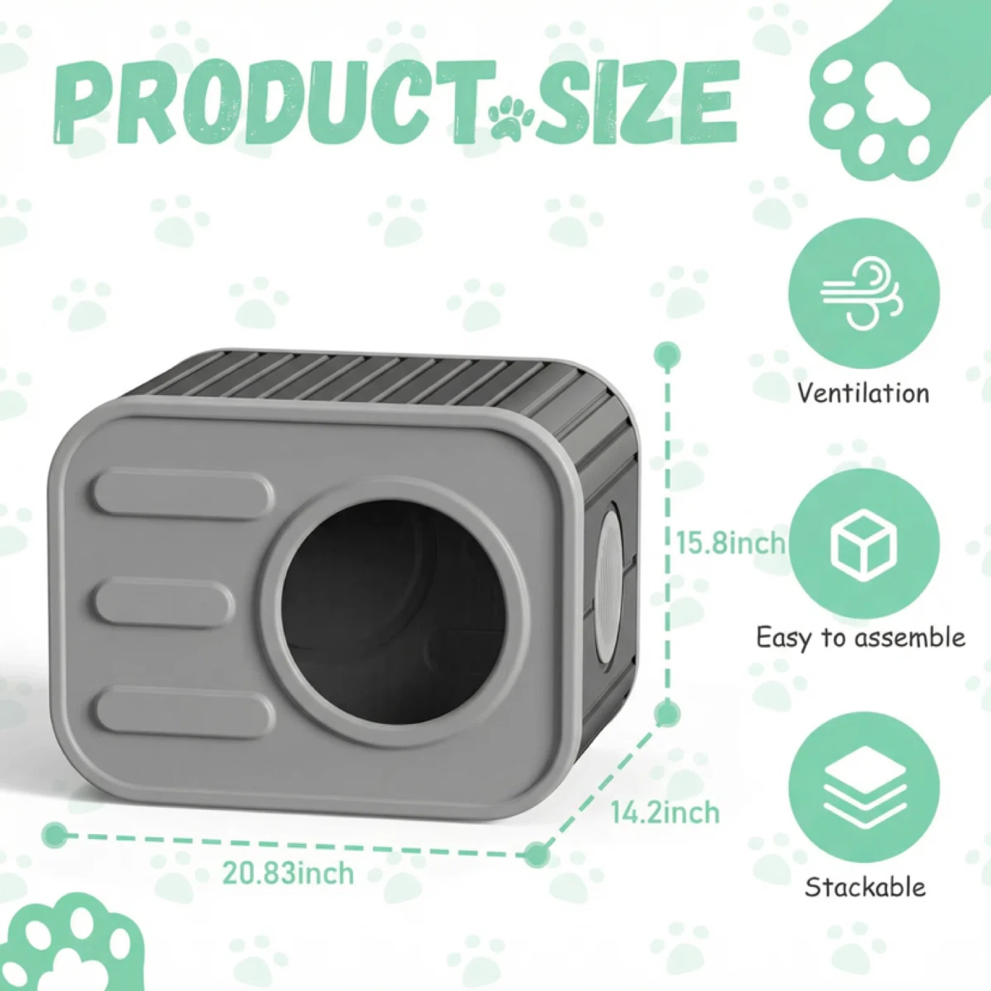 Outdoor Cat House Weatherproof With Cushion