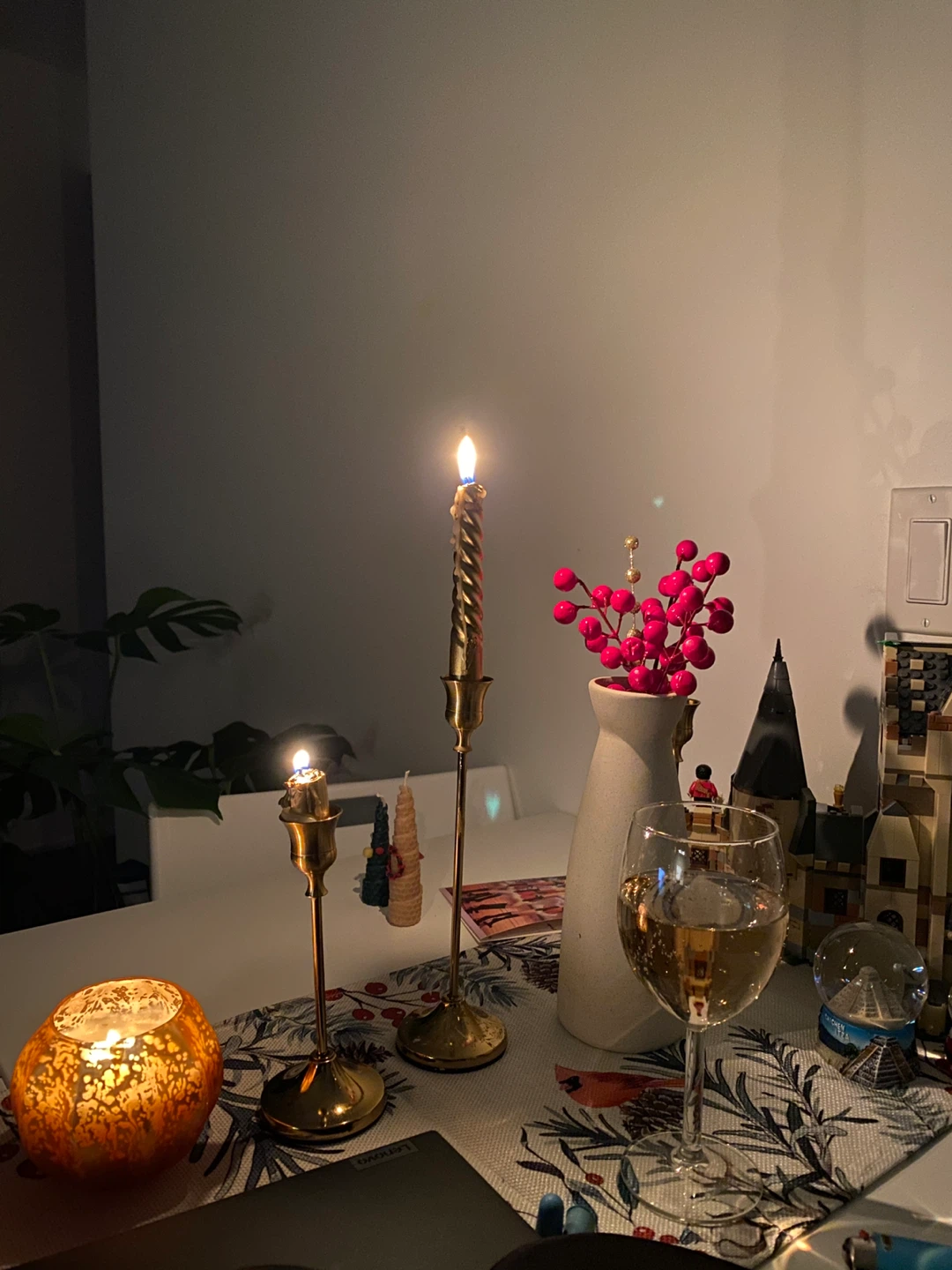3 Gold Candle Holders - photo 3