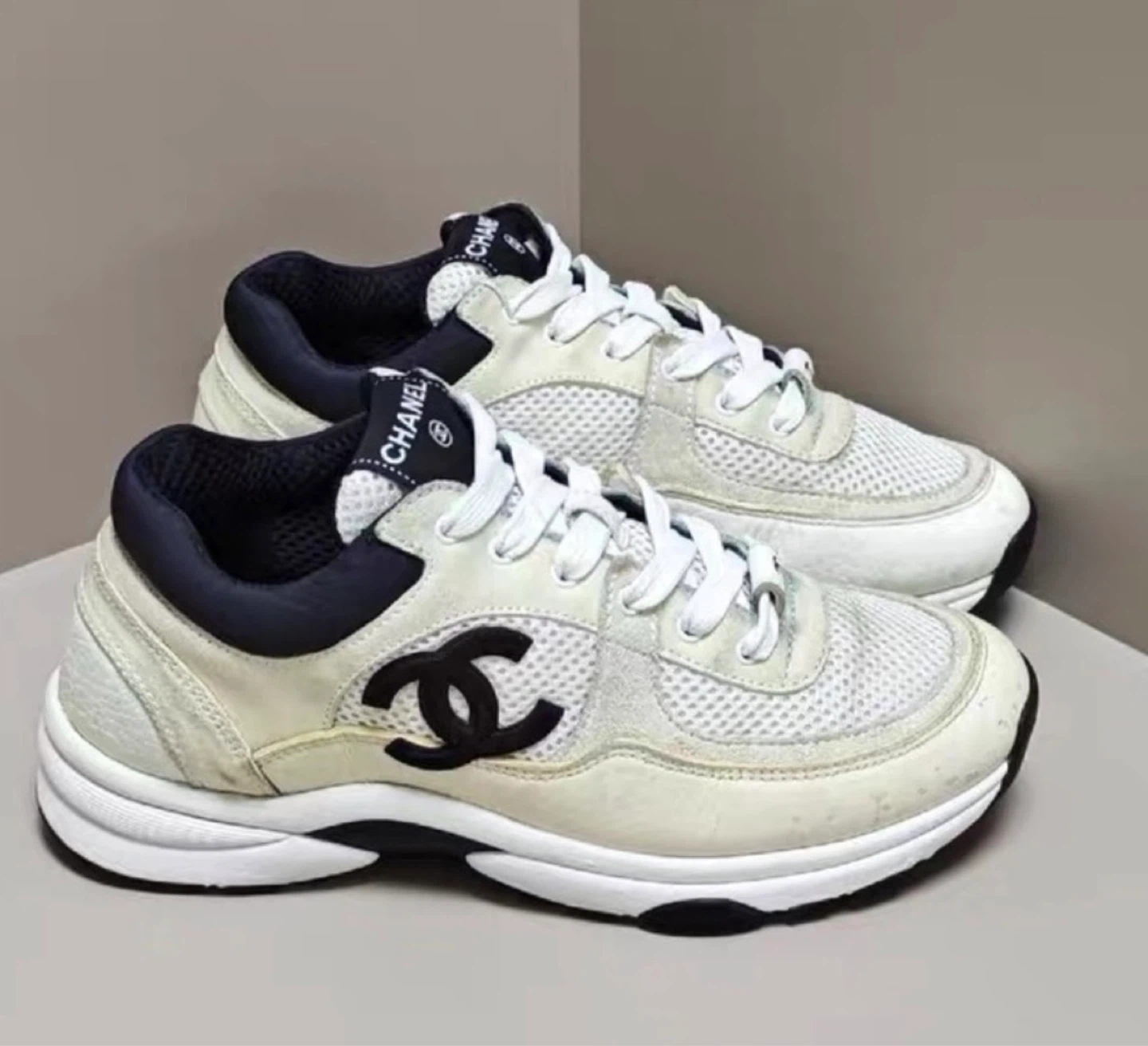 Chanel White & Black Sneakers - photo 4
