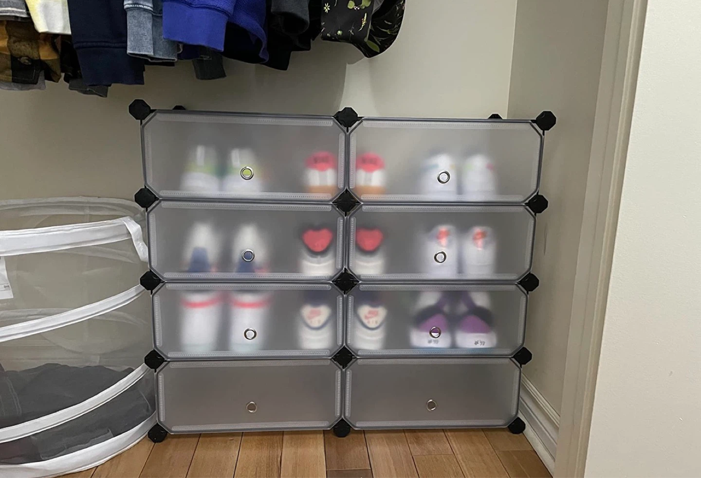 Modular Shoe Storage Organizer with 8 Cubbies