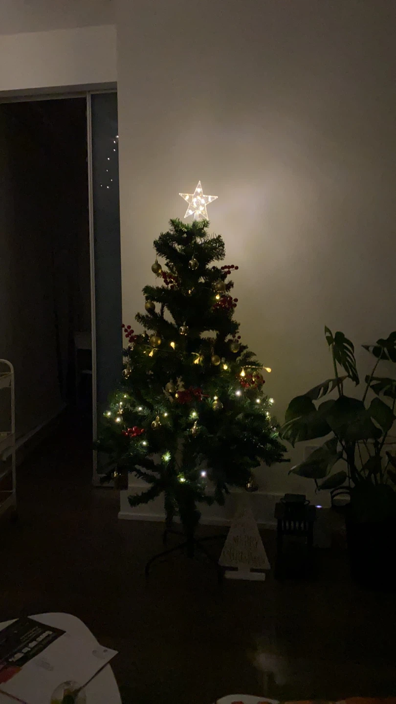 150 cm Christmas Tree with Decorations and lights.