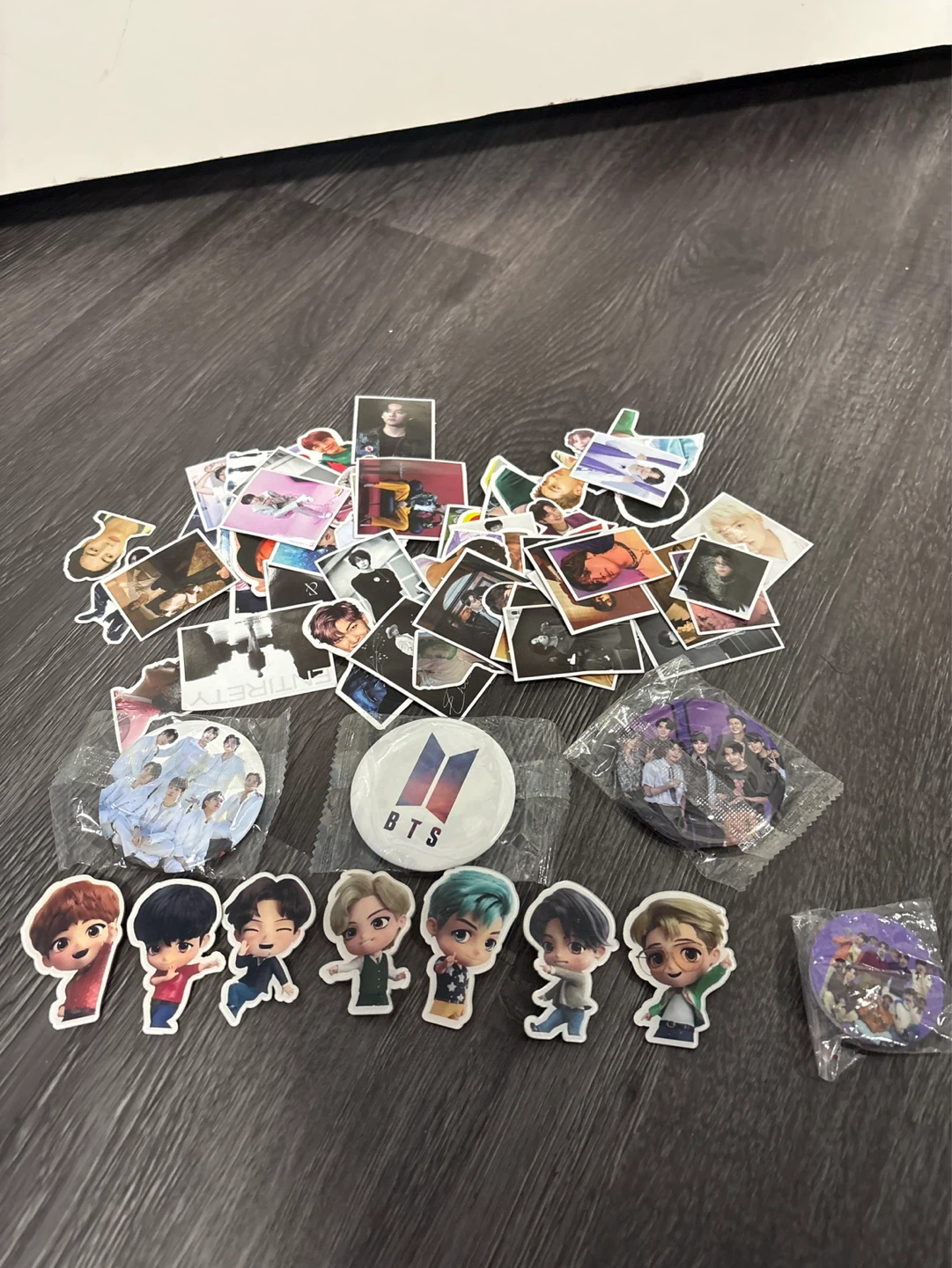 BTS Fan Merch Pack: Stickers & Pins