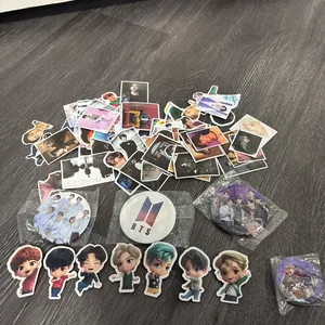 BTS Fan Merch Pack: Stickers & Pins
