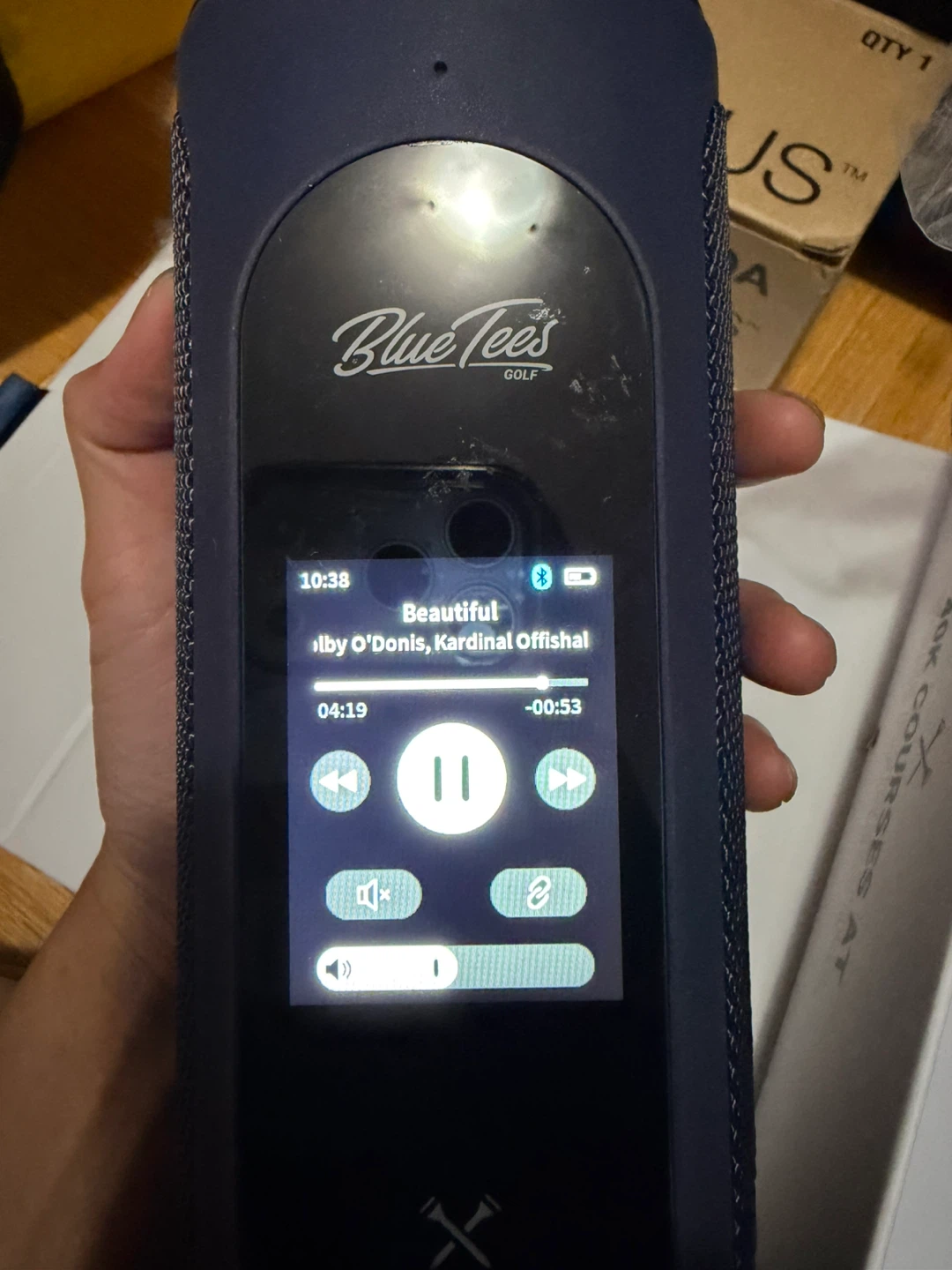 Blue Tees Golf Player+ GPS Speaker (Navy Blue) - photo 3