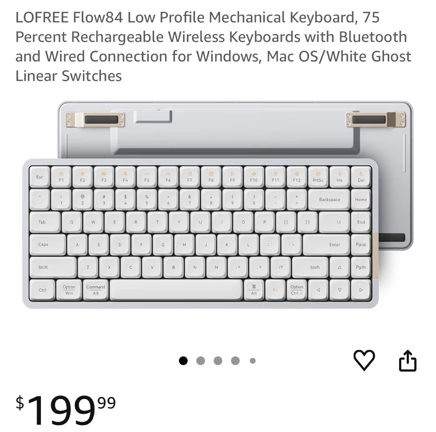 LOFREE Flow84 75% Wireless Mechanical Keyboard - White