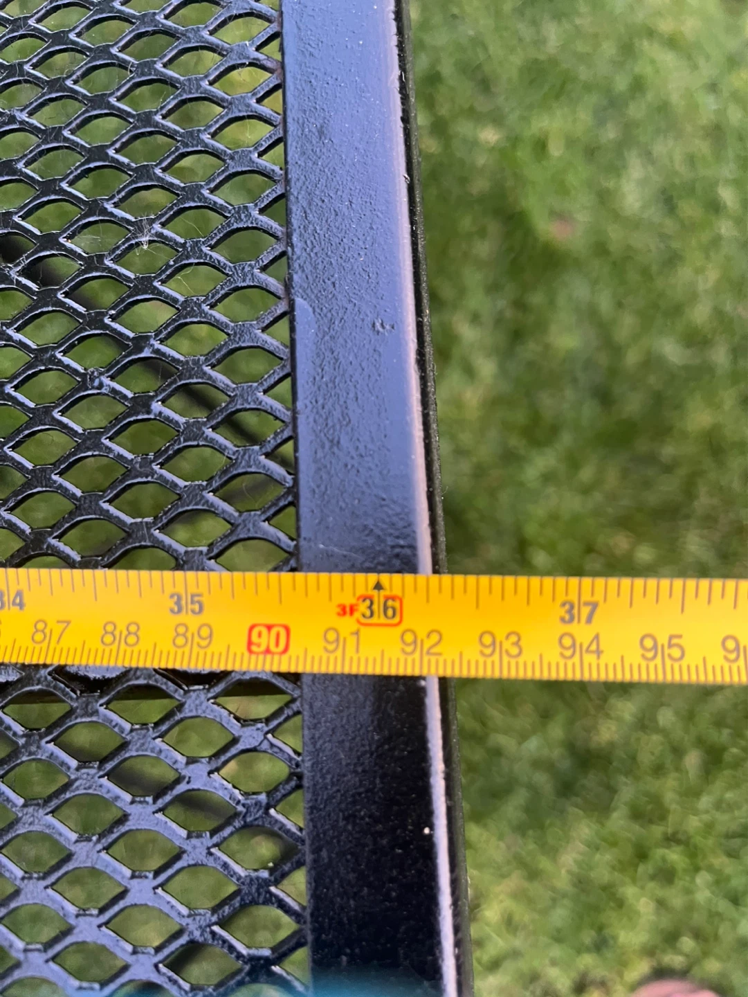 Black Metal Mesh Square Patio Table - photo 4
