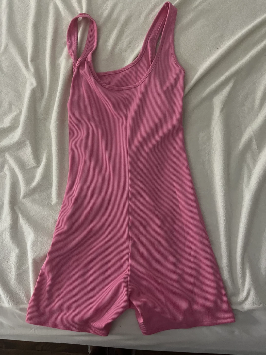 Pink Ribbed Bodysuit Romper - photo 2