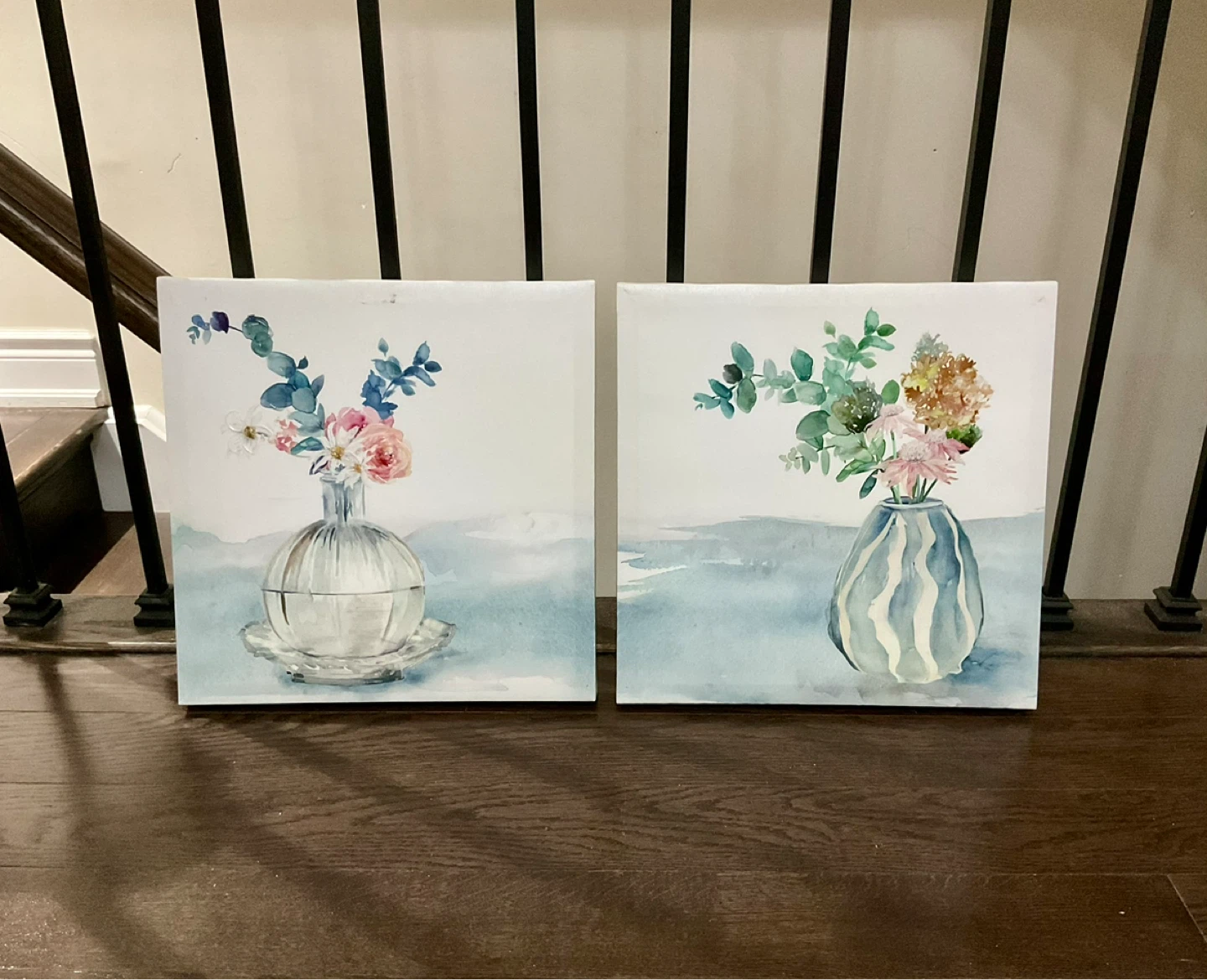Set of 2 Floral Canvas Wall Art - NEED TO SELL EVERYTHING
