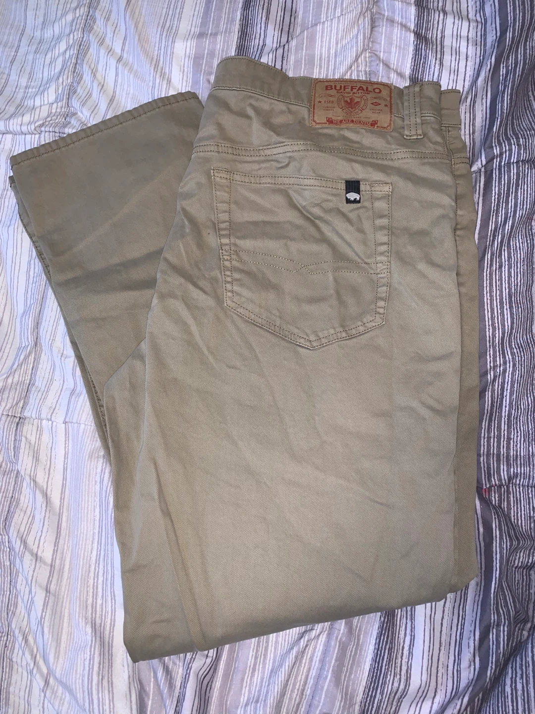 Buffalo David Bitton Slim Fit Khaki Pants
