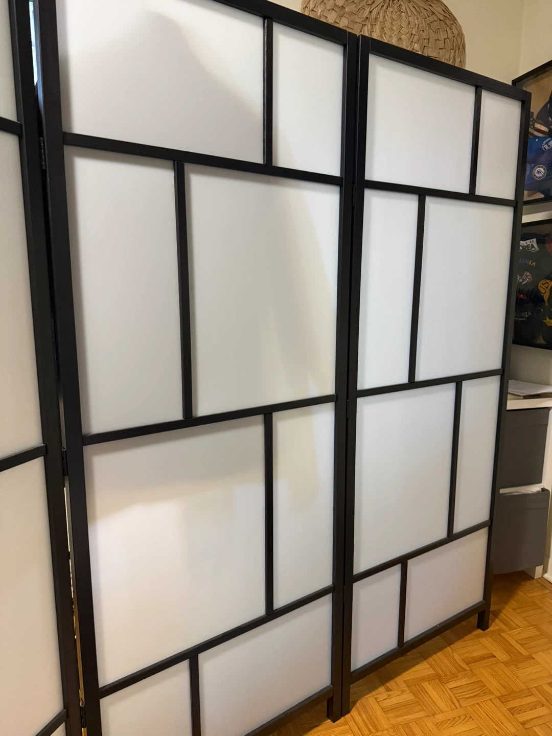 IKEA RISÖR Room Divider White/Black - photo 3