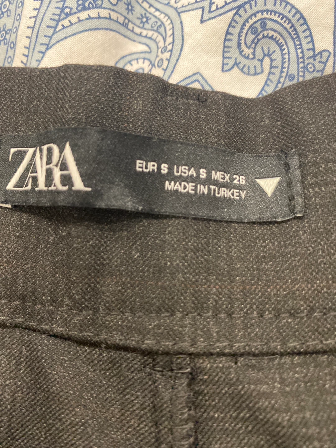 Zara Grey Plaid Wide Leg Pants Size S - photo 4