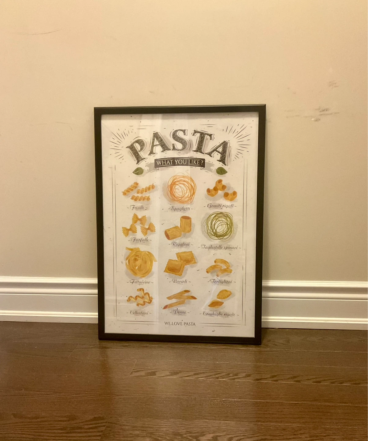 Pasta Types Art Print - NEED TO SELL EVERYTHING
