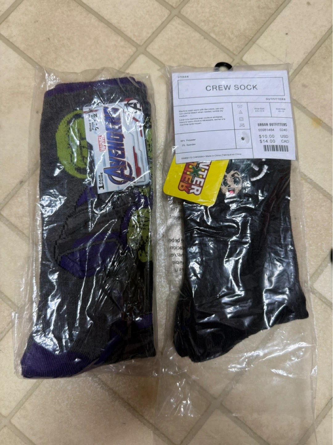 Brand new socks Hunter x Hunter and Marvel