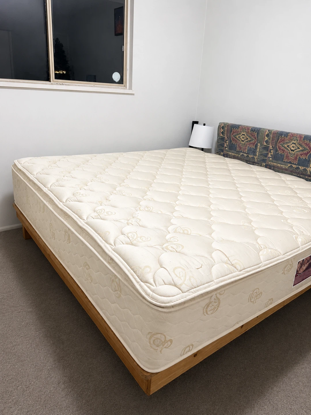 King Size Square Storage Bed + Mattress