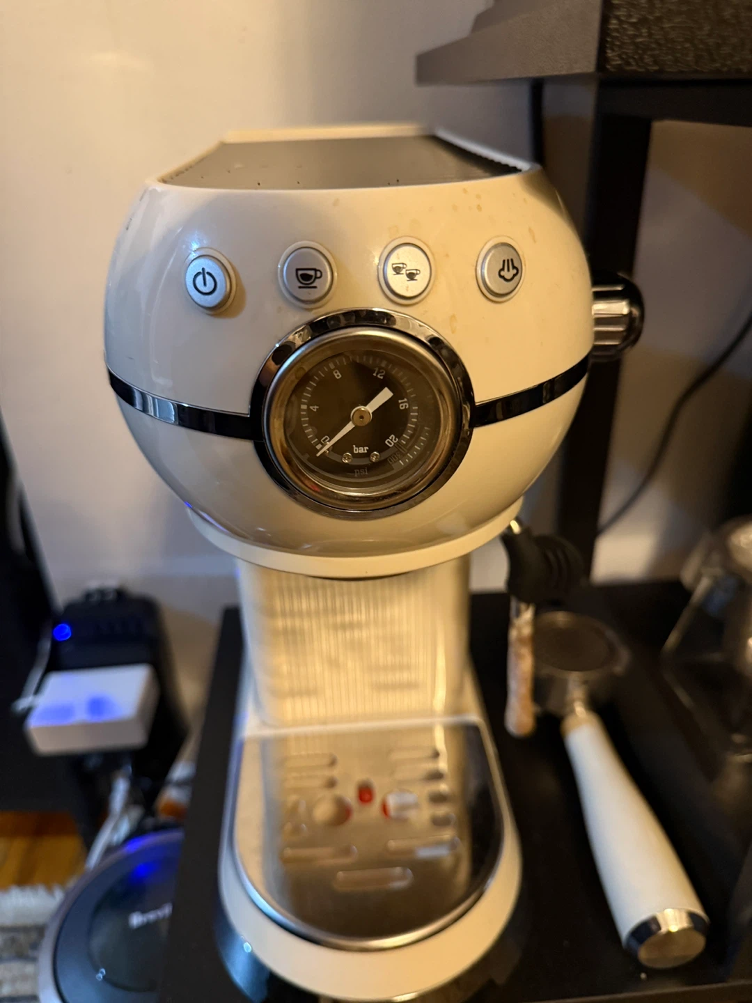 Cream Espresso Machine