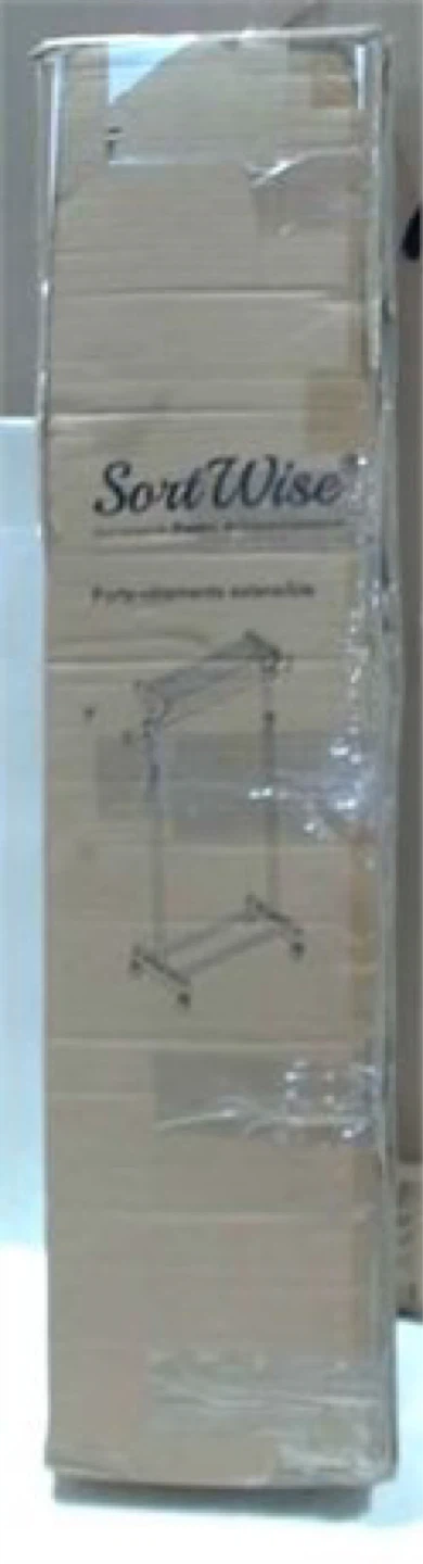 Sortwise Mobile Garment Rack With Shelves - photo 2