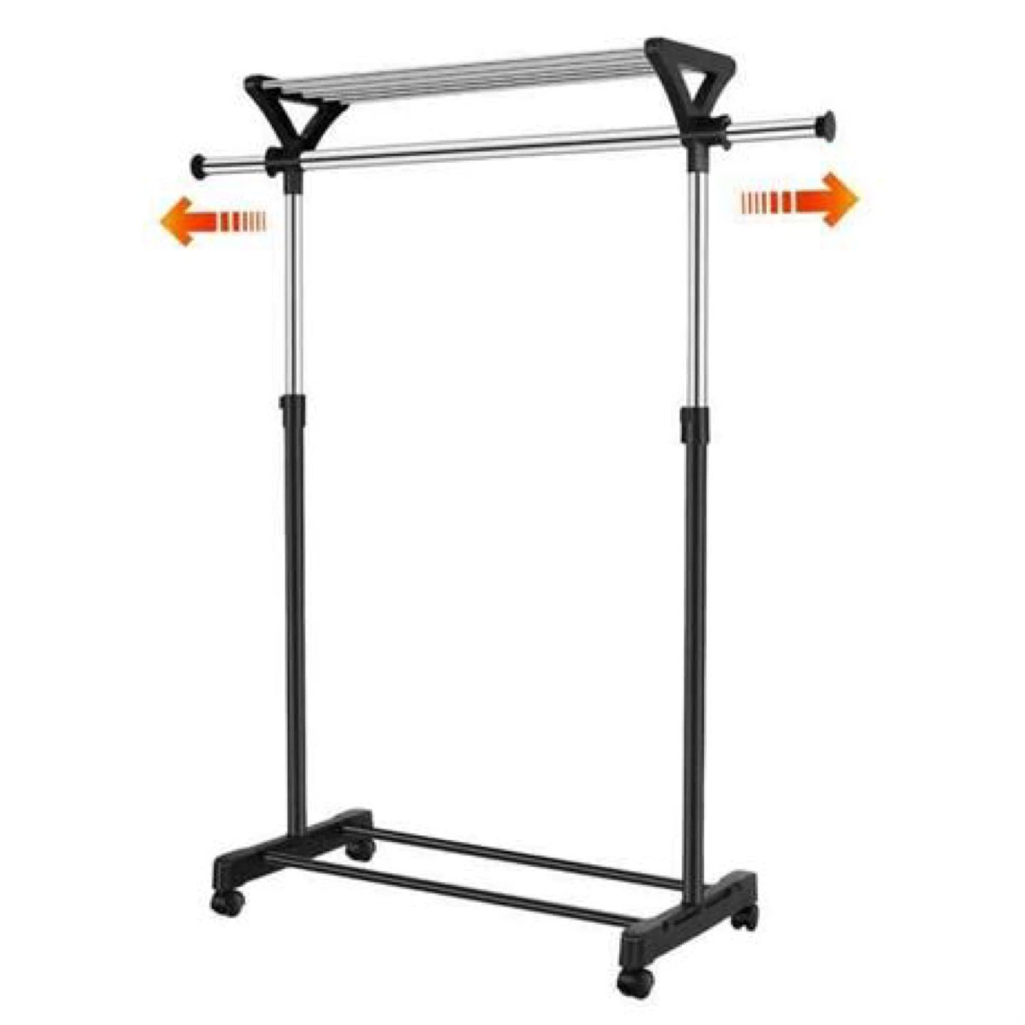 Sortwise Mobile Garment Rack With Shelves