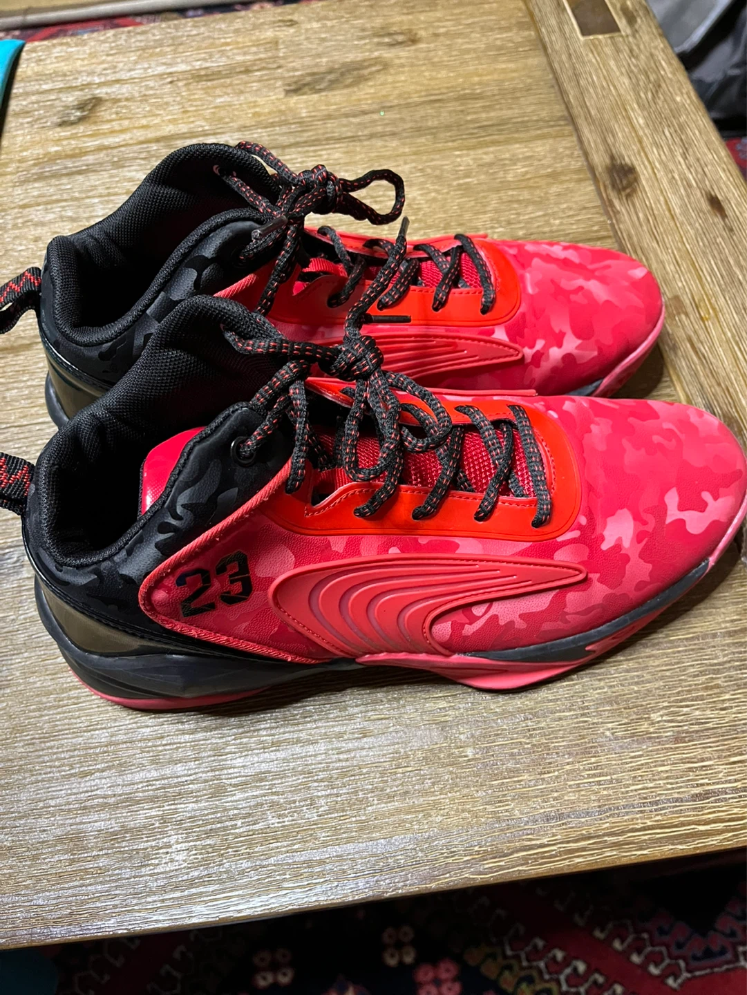 Red and Black '23' Basketball Shoes - photo 3