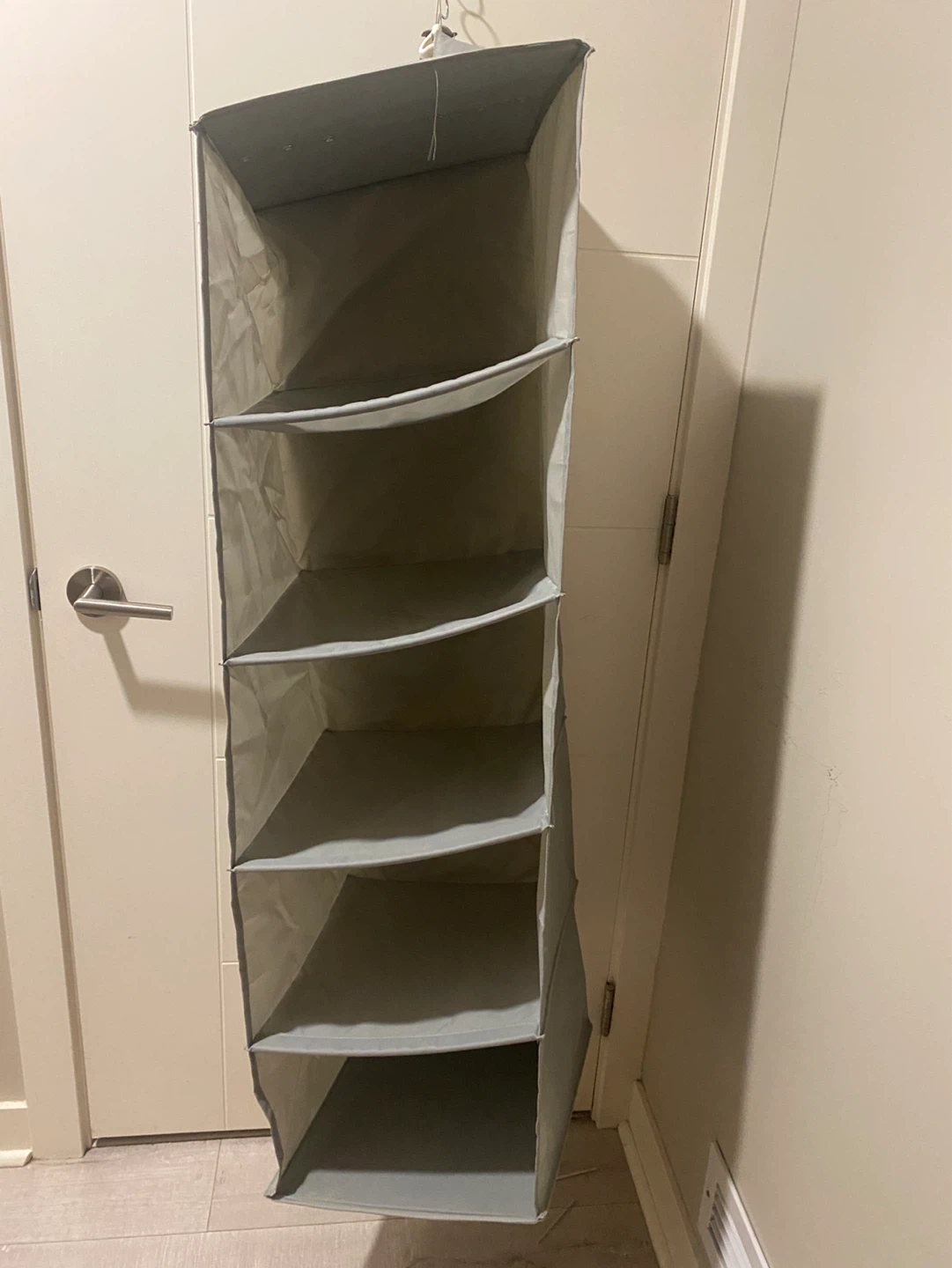 Grey Hanging Closet Organizer Shelf - photo 3