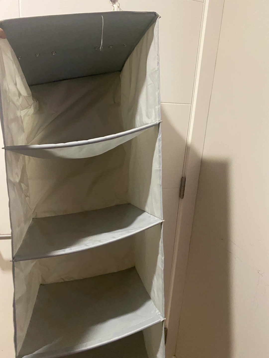 Grey Hanging Closet Organizer Shelf - photo 4