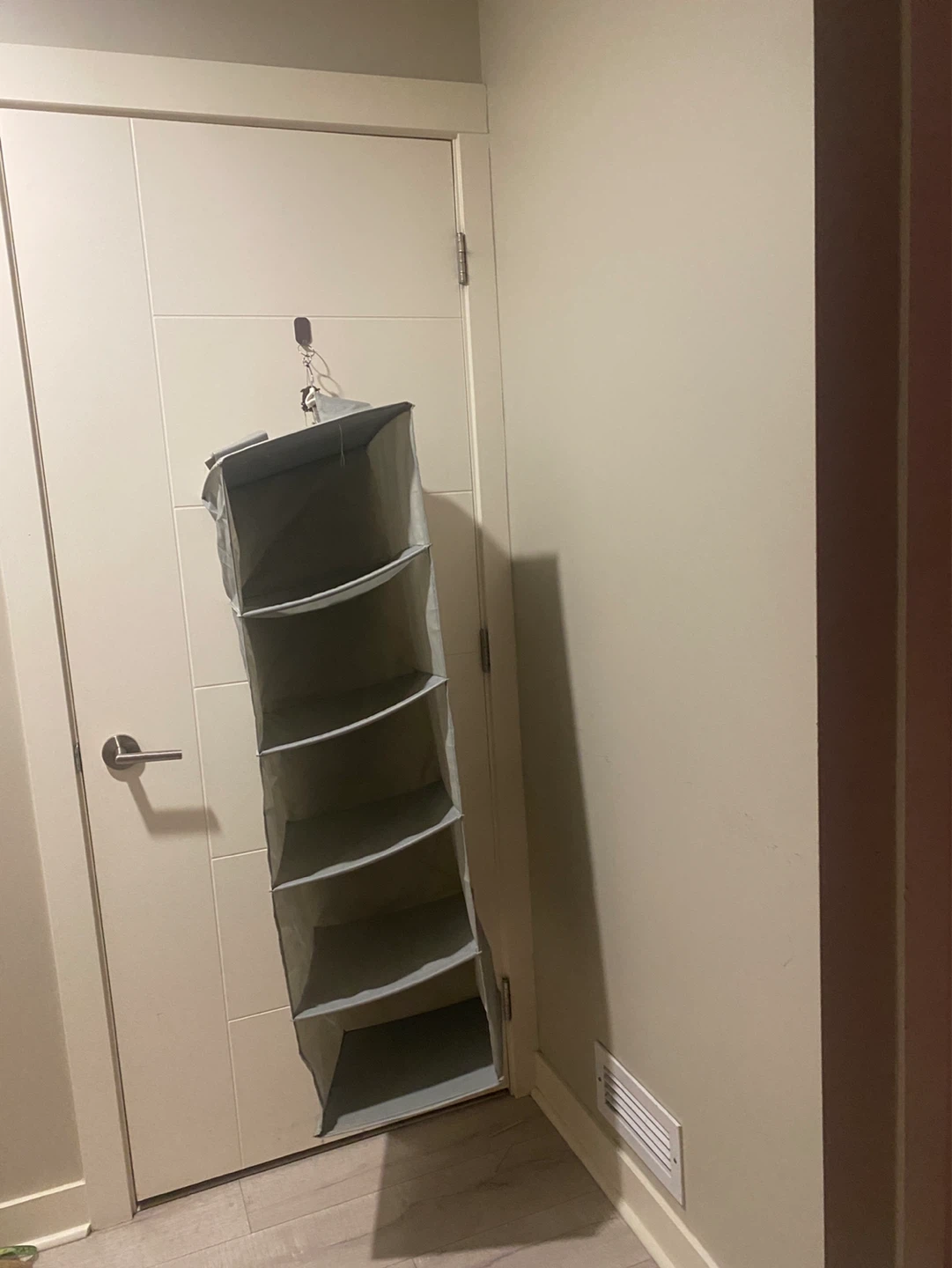 Grey Hanging Closet Organizer Shelf - photo 2
