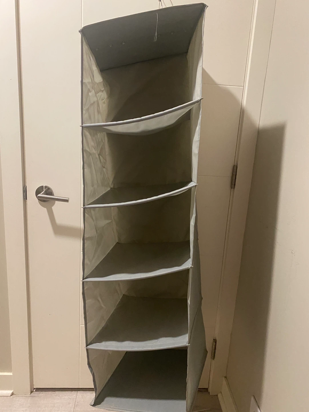 Grey Hanging Closet Organizer Shelf
