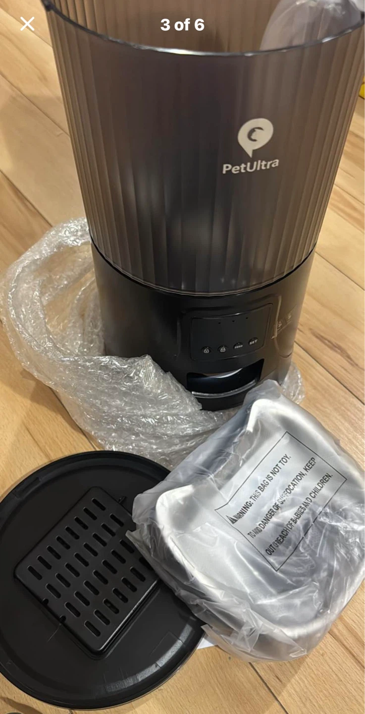 PetUltra Automatic Pet Feeder - Black, 4L - photo 2