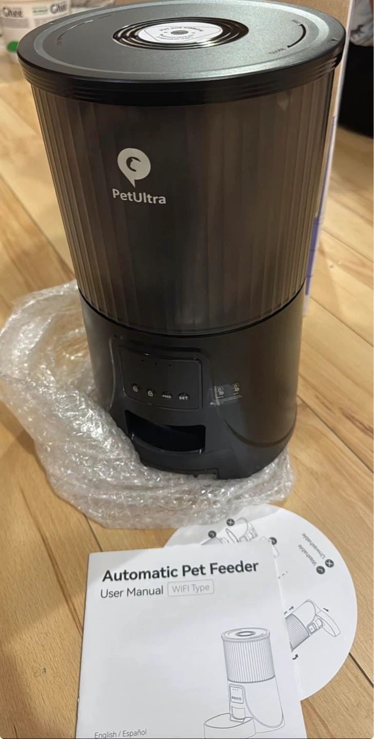 PetUltra Automatic Pet Feeder - Black, 4L