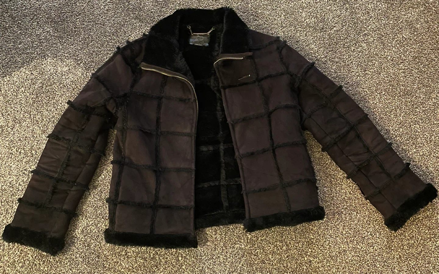 Vintage Y2K Suede Sherpa Shearling Women’s Jacket - photo 4
